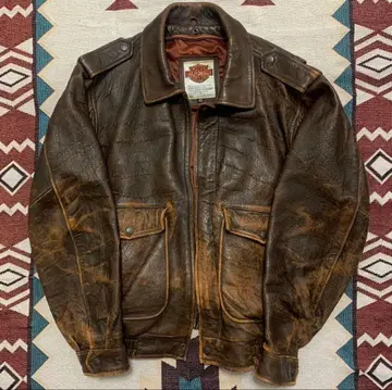 할리데이비슨 다크 브라운 가죽 자켓