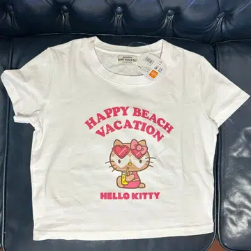 HELLO KITTY 일광화상 키티 크롭 T셔츠