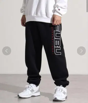 [ FUBU ] 속기모 사이드 로고 자수 릴랙싱 스웨트 팬츠 M