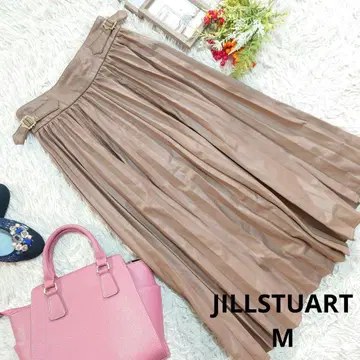 JILLSTUART 가죽 플리츠 스커트 ( M ) 브라운