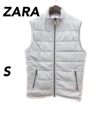 자라 ZARA 여성용 충전솜 베스트 집업 전체 안감 S 라이트 그레이