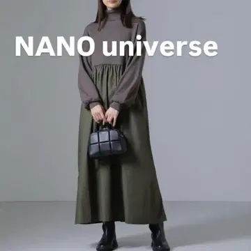 [ 새상품급 ] 나노 유니버스 이소재 콤비 도킹 터틀 원피스 24AW