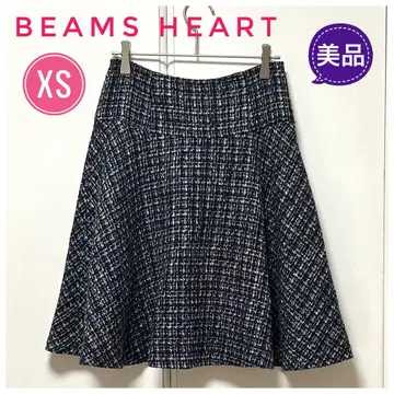 새상품급 BEAMS HEART 빔즈 무릎 기장 트위드 스커트 사이즈 0