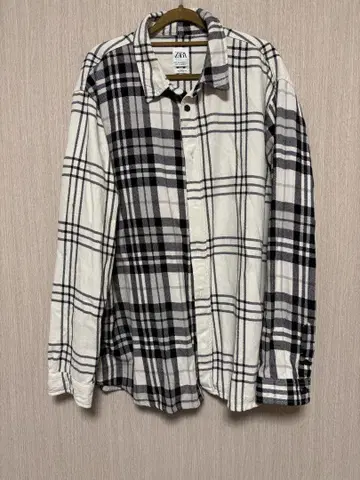ZARA 자라 체크 무늬 셔츠 XL 사이즈 RELAXED FIT