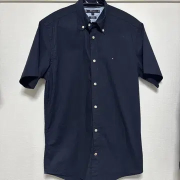 TOMMY HILFIGER TH FLEX 반팔 셔츠 S 사이즈 네이비