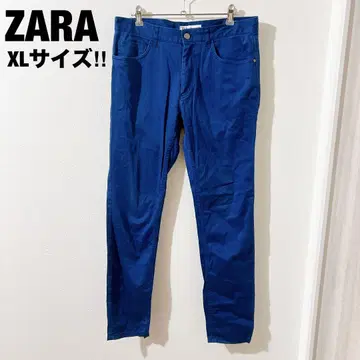 [ a2554 ] ZARA 스트레치 팬츠 스타일 핏 XL 블루 남성용