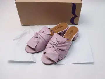 새상품 Very Me 베리미 소프트 가죽 리본 모티브 뮬 샌들