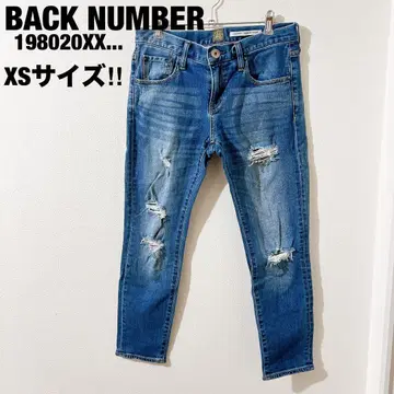 [ a2558 ] 백넘버 198020XX 데미지 데님 XS 여성용