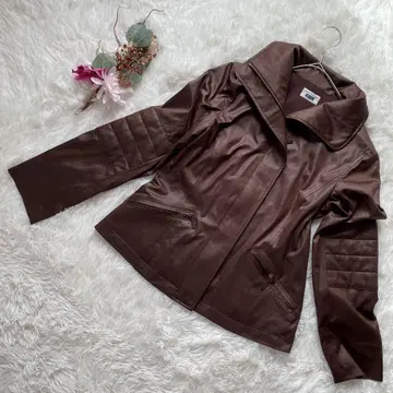 CESTSHICABEULU 브라운 가죽 자켓 38호(L) 긴팔