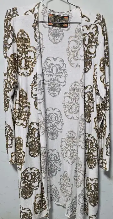 로엔 Roen 컬렉션 라인 스컬 롱 가디건 L