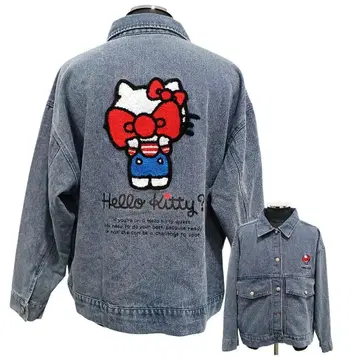 새상품 택 포함 헬로키티 사가라 자수 데님 자켓 한정품 키티