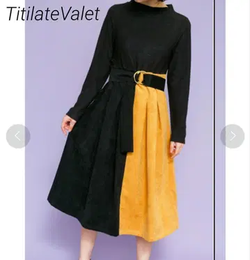 TitilateValet 티티레이트발레 원피스 바이컬러