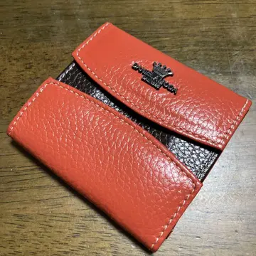 DANIELAMODA 오렌지 가죽 코인 케이스