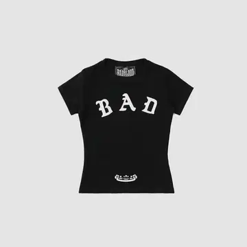 Badblood 블랙 T셔츠 숏 기장