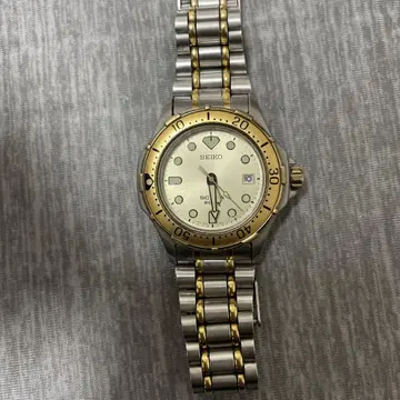 SEIKO 쿼츠 아날로그 손목시계 실버/골드