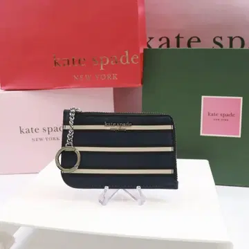 katespade 프래그먼트 케이스 코인 케이스 네이비 보더