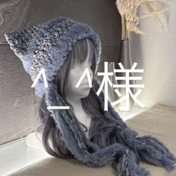 ^_^님 오더 고양이 귀 니트 모자 양 보닛