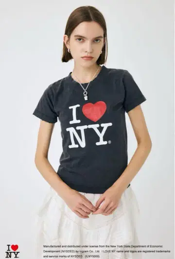 I NY 다크 그레이 T셔츠 MOUSSY