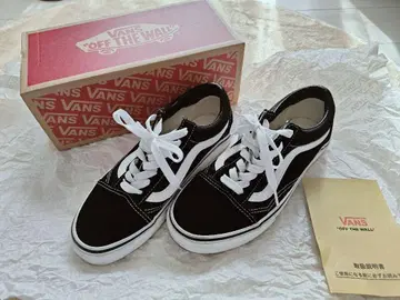 VANS 반스 여성용 스니커즈 블랙/화이트 23cm