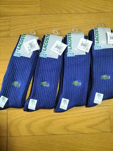 LACOSTE 네이비 리브 삭스 25-27cm