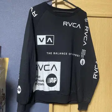 RVCA 블랙 맨투맨 트레이닝복 S/P/C/H