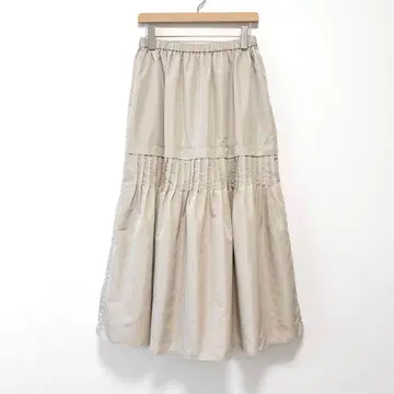 로주몽드클레르 룰르마랑 티어드 롱 스커트 허리밴딩