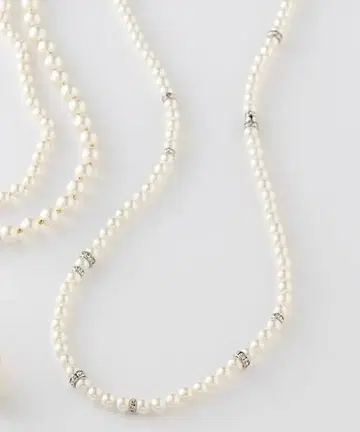 659 새상품 23구 펄 론델 롱 목걸이 11000