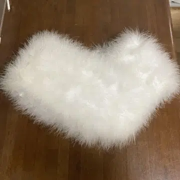 화이트 퍼 성인식 깃털 100%