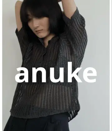 니트 스웨터 Mesh Polo Knit 여성용 anuke