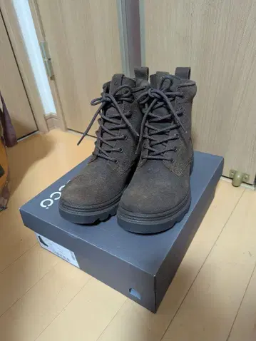 미사용 ECCO Grainer 브라운 부츠