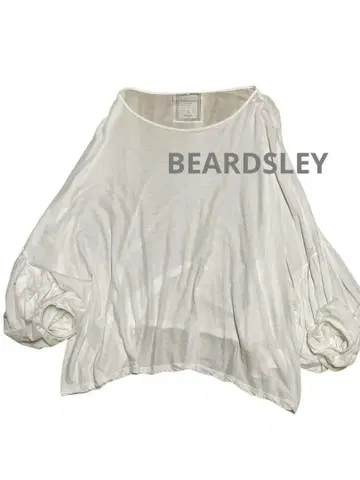 새상품급 비어즐리 BEARDSLEY 화이트 벌룬 슬리브 T셔츠