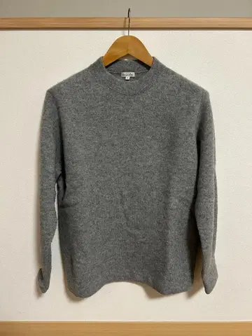 Steven Alan 모크넥 니트 M 그레이 캐시미어 혼방