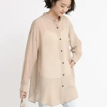 DouDou 시어 셔츠 베이지