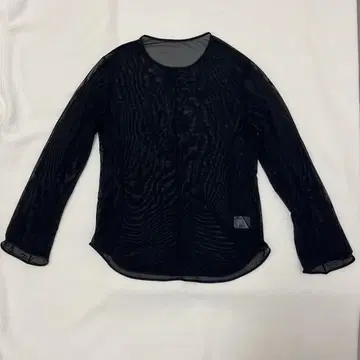 UNIQLO MameKurogouchi 콜라보 긴팔 시스루 셔츠 블랙