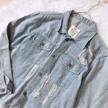 홀리스터 데님 자켓 G 빈티지 데미지 구제 의류 레어