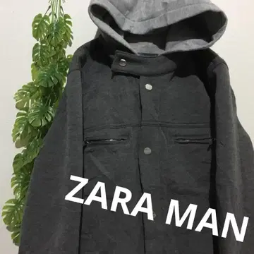 ZARA MAN 후드 부착 그레이 자켓 M