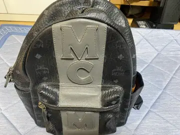 MCM 블랙 가죽 백팩