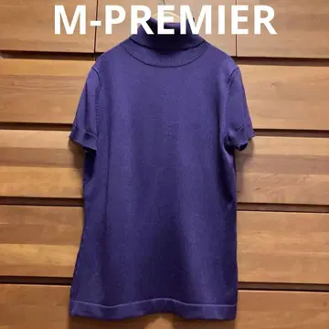 M-PREMIER 보라색 니트 터틀넥 엠프리미어 띠어리