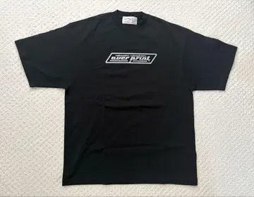 오버 프린트 블랙 T셔츠 XL