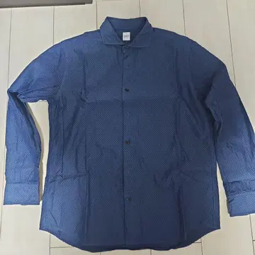 TAKEO KIKUCHI 네이비 도트 무늬 셔츠