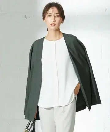 iCB [ 세탁 가능 ] Unleash 노카라 자켓 다크 올리브 XL