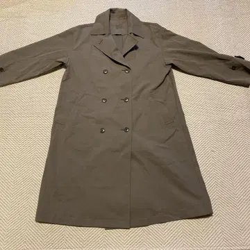 새상품 무인양품 발수 트렌치코트 그레이쉬 브라운