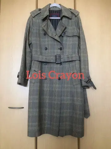 Les Crayon 체크 무늬 트렌치코트