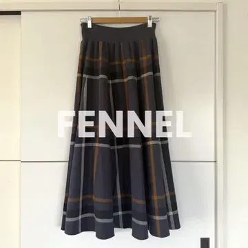 FENNEL 체크 무늬 플레어 롱 스커트 9호