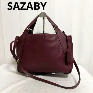 유166 SAZABY 가죽 가방 핸드백 숄더백 사자비