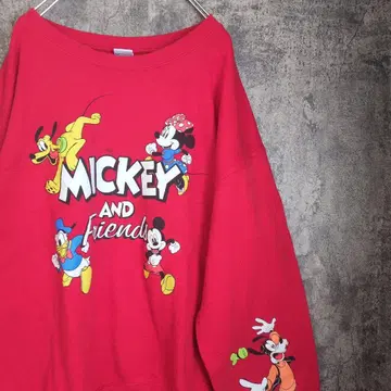 미키와 즐거운 친구들 디즈니 맨투맨 빈티지 90s