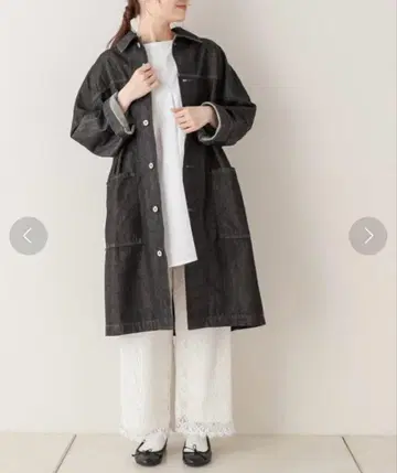 새상품 PUAL CE CIN 퓨어세신 Du noir 데님 워크 코트