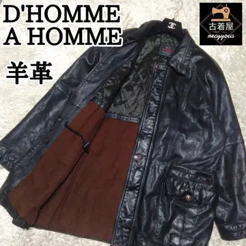 D HOMME A HOMME 천연 가죽 양가죽 라무 가죽 자켓 도무아오무
