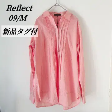 새상품 Reflect 리플렉트 셔츠 블라우스 살몬 핑크 M 얇은 소재