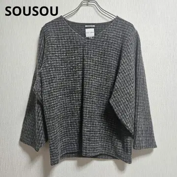 소우소우 SOUSOU 울 풀오버 체크 M